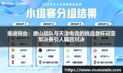 重磅预告：唐山战队与天津电竞的挑战者杯冠亚军决赛引人瞩目对决